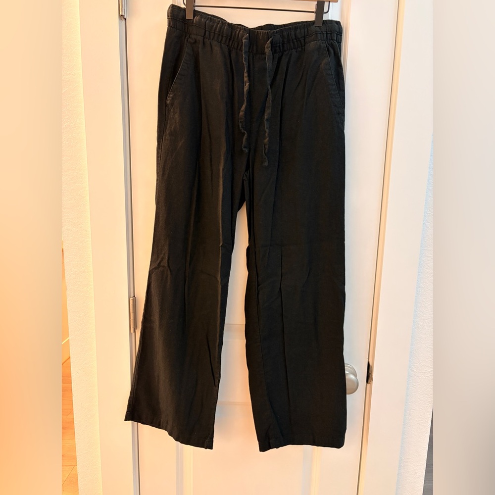Old navy black linen blend pants